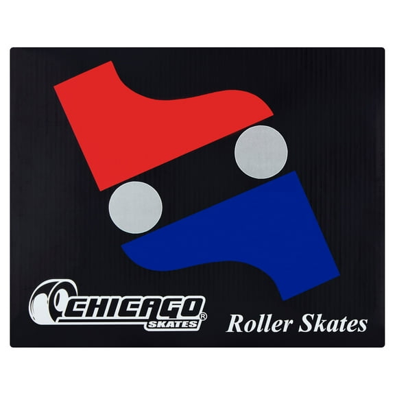 Open Box Chicago Mens Bullet Speed Skates Black Classic Quad Roller Skate, Size 4