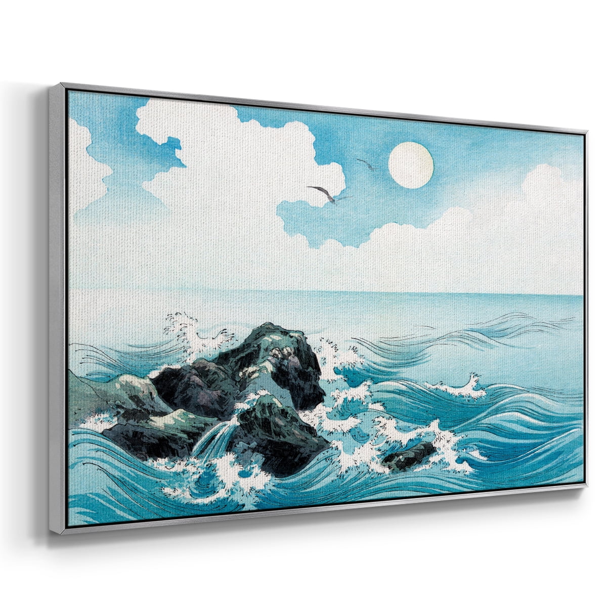 Vintage Landscape-CXXVI By Wexford Home Framed in Silver Wood Gallery Wrapped Canvas 25 in. x 37 in.