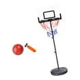thumbnail image 3 of Juego de aro de baloncesto con soporte para deportes, juego de interior y exterior, coordinación mano-ojo práctica, portería de baloncesto, juguetes, 118 centímetros, 3 of 8