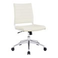 thumbnail image 2 of Modway Jive Chaise de Conférence Pivotante Sans Accoudoirs à Dossier Moyen en Blanc, 2 of 7