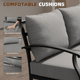 thumbnail image 2 of ALAULM 4 Piece Patio Furniture Set,Outdoor Metal Patio Furniture with Coffee Table & Rocking Chairs Conversation Set for Porch,Backyard,Poolside, Garden-Grey, 2 of 8