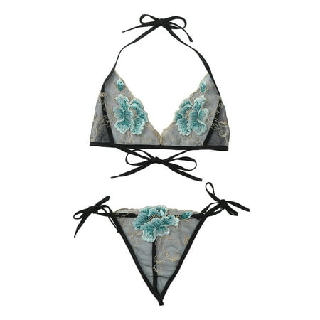 Sports Bra Plus Size Womens Bras Comfortable Women s Lingerie Sets Sexy Lace Adjustable Lace Flower Embroidery G String Trouser Set 2 Piece Sexy Bra And Panty Sets