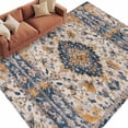 thumbnail image 2 of 6'x9' Area Rugs, Boho Chic Ethnic Indoor Outdoor Area Rug for Living Room Bedroom, Orange Blue Vintage Tribes Washable Bathroom Rugs Kitchen Floor Carpet Mats Home Decor Aesthetic, 2 of 8