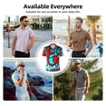 thumbnail image 6 of Lsque Geometry Dash Pattern Golf Shirts for Men Dry Fit Print Moisture Wicking Performance Short Sleeve Polo Shirt-Small, 6 of 7
