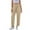 Khaki-02, variant on REALiKUN Drawstring Wide Leg Pants for Women Elastic Waist Loose Versatile Comfy Lounge Trousers with Pockets