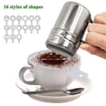 thumbnail image 5 of Powdered Sugar Shaker Duster with Handle, SENHAI 2pcs Stainless Steel Powder Shakers for Sugar Pepper Cinnamon Powder Flour with Printing Molds Stencils - Fine & Large Mesh, 5 of 9