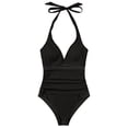 thumbnail image 4 of MKLEKYY Trajes De Baño Dama Women 1 Piece Swimwear Sexy Mesh Swimsuit Push Up High Waisted Bathing Suit Training Swimwear Bathing Sport Control Swimsuit Swimwear, 4 of 6