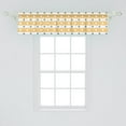 thumbnail image 2 of Ambesonne Yellow and White Window Valance, Stripes Dots, 42" x 12", Almond Green Apricot, 2 of 3