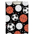 thumbnail image 2 of FMSHPON Basketball Football Sports Clipboard Hardboard Wood Nursing Clip Board and Pull for Standard A4 Letter 13x9 inches, 2 of 7