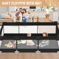 thumbnail image 7 of Babyeap Large Baby Playpen with Mat,71"x50"Playpen for Babies and Toddlers,Baby Play Yard Baby Fence Play Area Indoor Outdoor,Black, 7 of 7