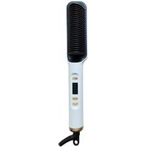 Hair Straightener Brush Hair Straightener Comb Anti-Scald Hair Straightening Brush Fast Heating Ceramic,Best Choice (Color : White, Size : 27 * 4.5cm)