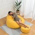 thumbnail image 2 of Super Soft Beanbag Chair Cover Memory foam sandbag Seat Cover Detachable Particles Filled Lounger Sofa Furniture Sofa Tatami Suitable for Adults Kids Size 35.4"x43.3"(Not Included Filling), 2 of 5