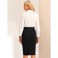 thumbnail image 3 of DARING DIVA Women's High Waist Pencil Work Bodycon Skirt XS Black, 3 of 6