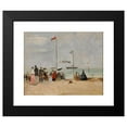 thumbnail image 2 of Eugène Boudin 14x12 Black Modern Framed Museum Art Print Titled - On Trouville Beach, 2 of 5