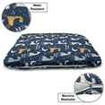 thumbnail image 3 of Cartoon Pet Bed, Giraffes Along Dream Big Messages Moon Constellation Stars Concept, Resistant Pad for Dogs and Cats Cushion with Removable Cover, 24" x 39", Night Blue Orange and Rose, by Ambesonne, 3 of 4