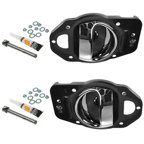 Chrome Inside Interior Door Handle Pair Set for 06-11 Chevy HHR DHA67541