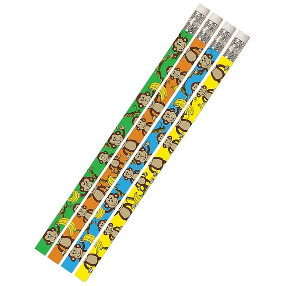 Musgrave Pencil Company Musgrave Dancin’ Monkey Motivational Pencils Pack of 12 (MUS2445D)