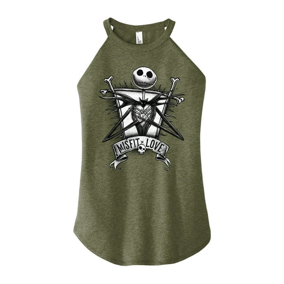 The Nightmare Before Christmas - Jack Misfit Love - Juniors High Neck Tank Top