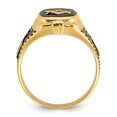 thumbnail image 3 of Auriga 10k Yellow Gold Men's Polished, Antiqued and Textured with Onyx Masonic Ring Size- 10, 3 of 6
