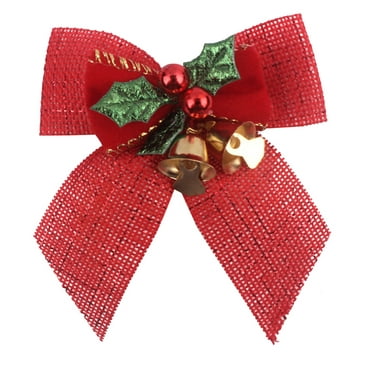 Red Velvet Christmas Wreath Bow - 10