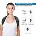 thumbnail image 3 of Men Shapers Adjustable Posture Corrector for Shoulder Support Back Brace Posture Correction Back Support Shoulder Belt Black One Size, 3 of 6