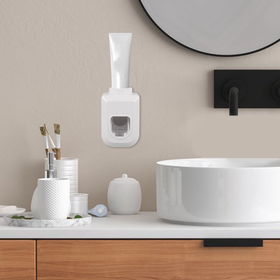 LIFKOME Durable ABS Wall Toothpaste Dispenser with Precision Squeezing for Space-Saving Home Use