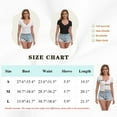 thumbnail image 3 of Syhzlz Women Short Sleeve Crop Tops, Sexy Slim Fitted Square Neck T-Shirt, Stretchy Deep U Casual Basic Tees, 3 of 7