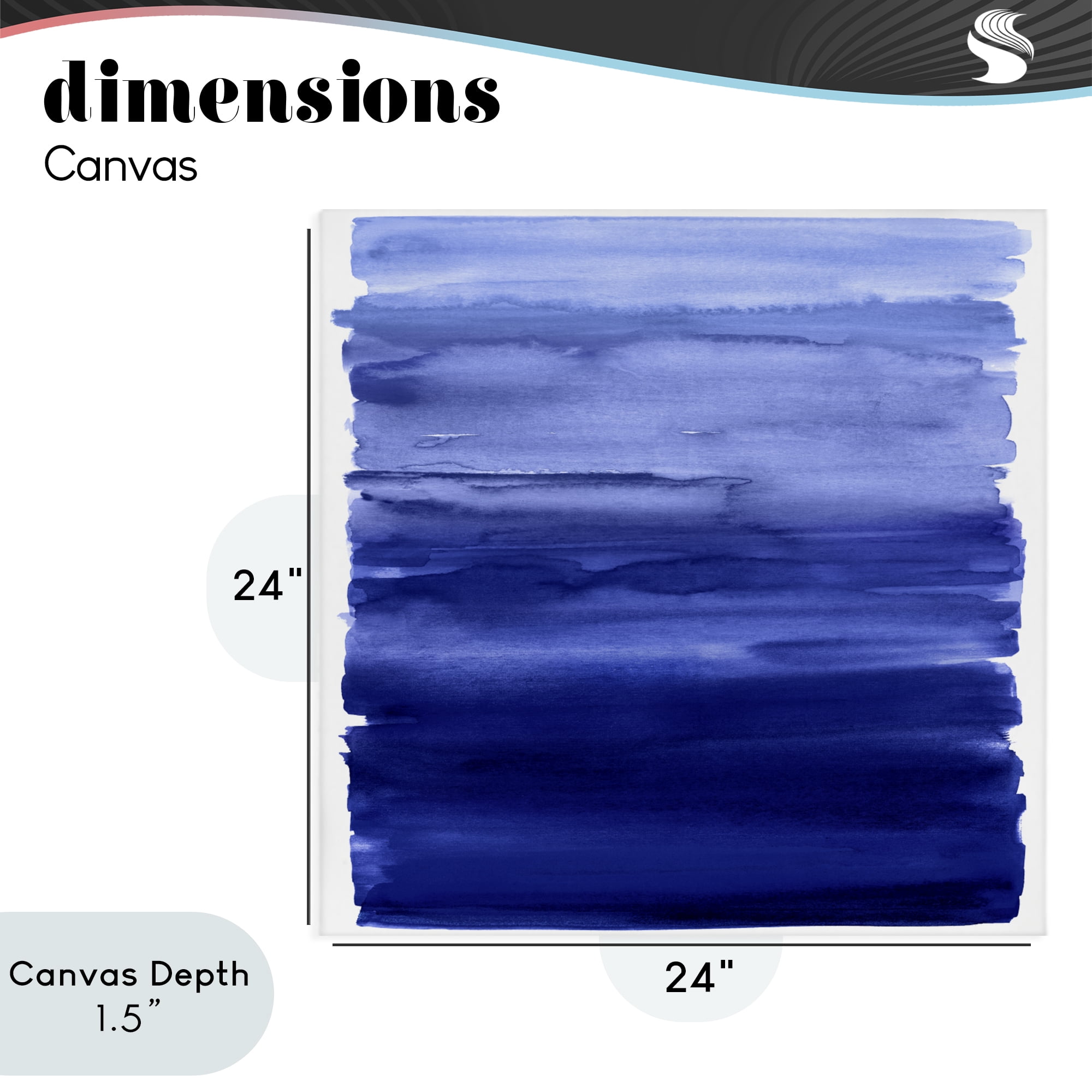 Stupell Industries Indigo Ombre Gradient Canvas Wall Art, design by Allie Corbin