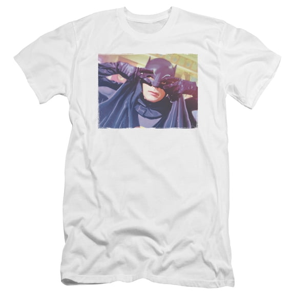 Batman Classic TVooth Groove Premium Canvas T-Shirt Adult Slim Fit 30/1-White