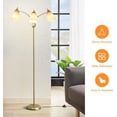 DingLiLighting 3 Light Modern Tree Floor Lamp with Adjustable Gooseneck