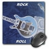 3dRose Rock n Roll Blue, Mouse Pad, 8 by 8 inches