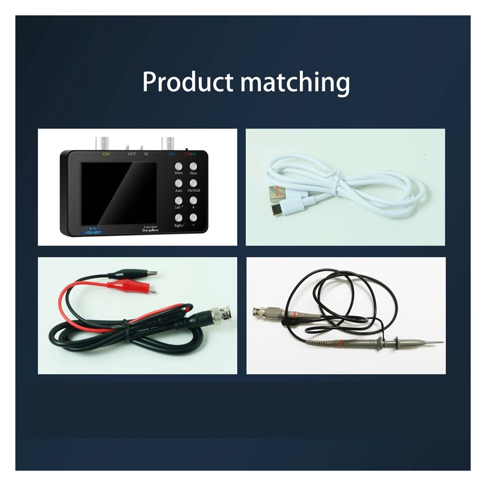 Portable Digital Oscilloscope 50M Sampling Rate 10M Analogue Bandwidth Cellphone Repairs 6A Current Waveform Measurement ,Professional Designed