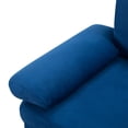 thumbnail image 6 of Aukfa 101" Velvet Sectional Sofa Pillow Top Arm Sleeper Couch for Living Room, Blue, 6 of 10