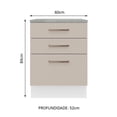 thumbnail image 2 of Mueble de Cocina 60 cm 3 Cajones Blanco/Crema Agata Madesa, 2 of 5