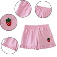 thumbnail image 2 of YTDSCS Baby Toddler Girls Shorts Summer Strawberry Print Shorts Pants Elastic Waist Cotton Linen Girls Shorts for 1-5 Years, 2 of 9