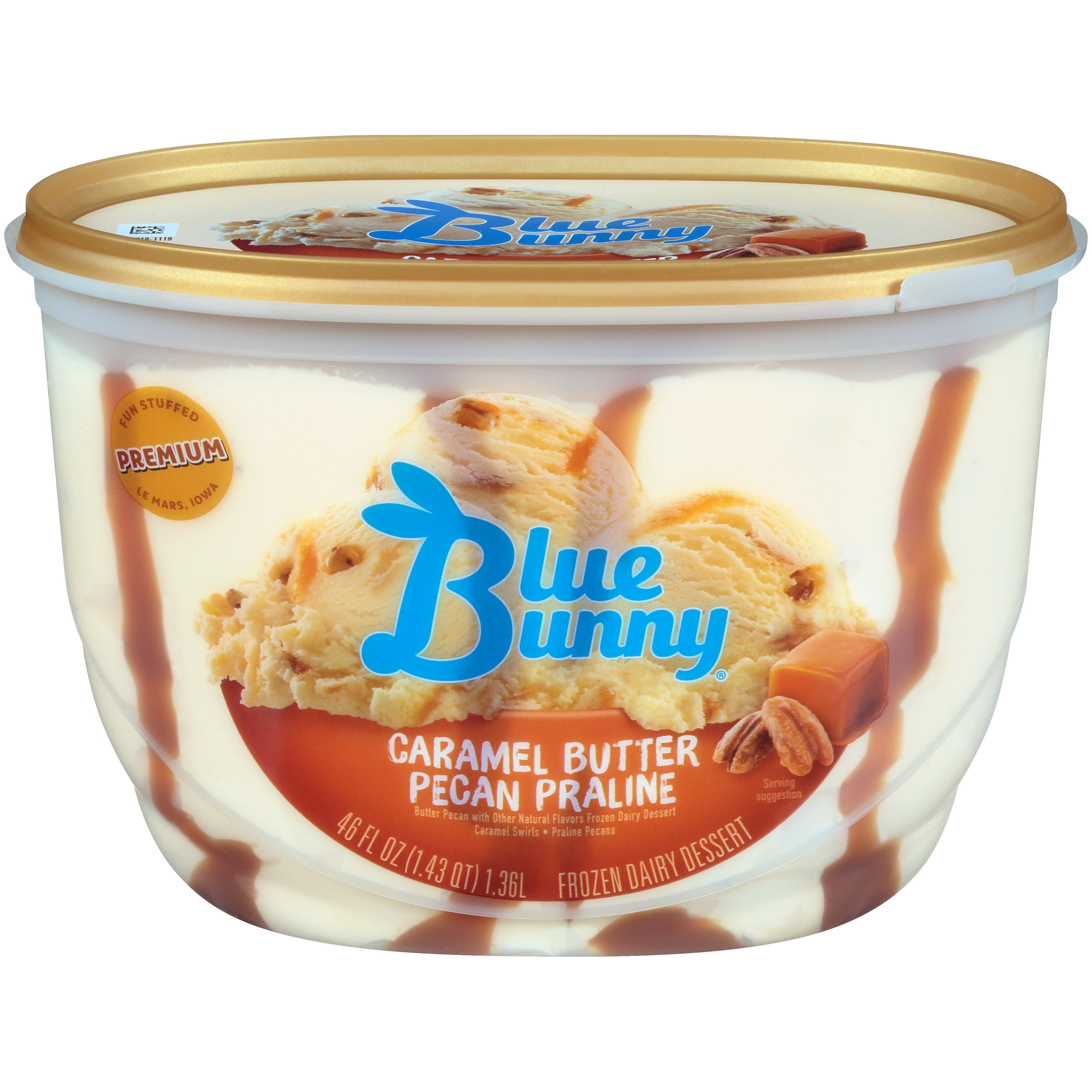 Blue Bunny Premium Caramel Butter Pecan Ice Cream , 46 fl oz - Walmart ...