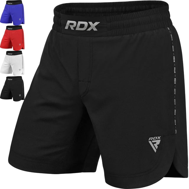 Shorts de MMA RDX para entrenamiento y kickboxing para artes marciales, negro