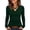 Green, variant on Womens Slim Knitted Sweaters Cross V Neck Long Sleeve Waist Cinched Solid Color Casual Fall Base Layer Tops