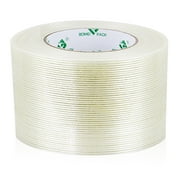 BOMEI PACK 1 PACK Reinforced Packing Tape, 5.5Mil 3Inch x 55Yds, Heavy Duty Fiber Strapping Adhesive Packaging Tape