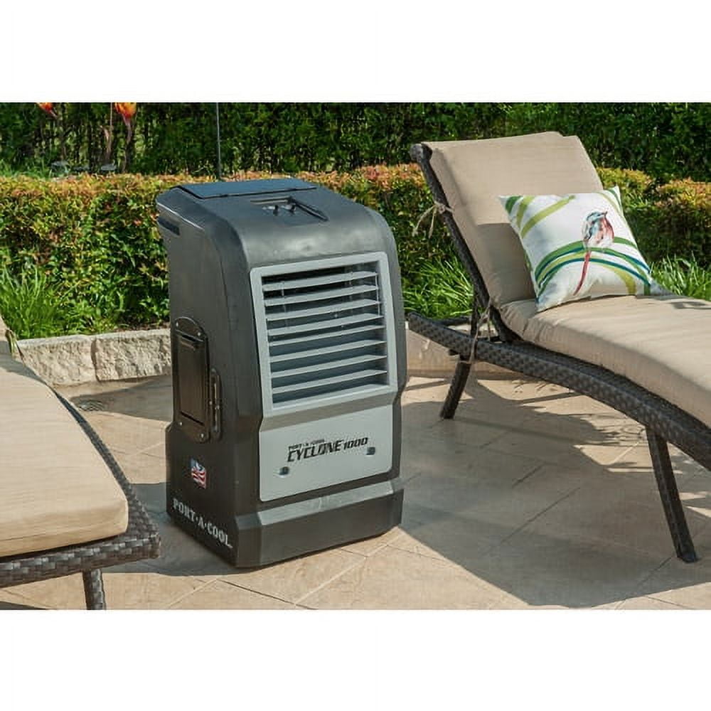Port-A-Cool Cyclone 1000 Portable Evaporative Cooling Unit, Black