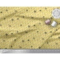 thumbnail image 3 of Soimoi Yellow polyester Crepe Fabric Bee & Lady Bird Insect Print Fabric by the Yard 42 Inch Wide, 3 of 3