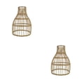 thumbnail image 1 of Thinsony Rattan Lampshade Handmade Decoration for Hanging Floor Light, Teahouse Lamps 18cm x 26cm 2Set, 1 of 6