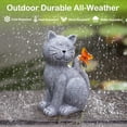 thumbnail image 5 of Solar Cat Outdoor Statues for Garden - Outdoor Yard Decor with Butterfly, 5 of 7