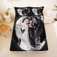 thumbnail image 5 of Erosebridal Anime Couple With Wings Bed Sheets,Valentine's Day King Sheets For Men Women 4-Piece, 5 of 6