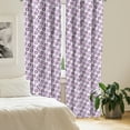 thumbnail image 2 of Ambesonne Pinwheel Curtains, Swirling Floral Style, Pair of 28"x84", Dark Purple Violet, 2 of 5