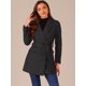 thumbnail image 2 of Abrigo de invierno Medio Largo Allegra K Negro 3XL, 2 of 6