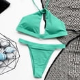 thumbnail image 4 of Bra Briefs Set 2Pcs/Set Slim Fit Lace-up Attractive Sexy High Leg Two-pieces Bikini Set, 4 of 5