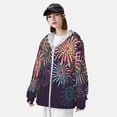 thumbnail image 3 of Fotbe Fireworks2 Chaqueta con Protección Solar UPF 50+ para Hombre y Mujer, Camisa con Capucha y Bolsillos-Medium, 3 of 7
