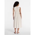 thumbnail image 3 of Time and Tru Women's Sleeveless Smocked Midi Dress, Sizes XS-XXXL, 3 of 5