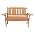 thumbnail image 5 of Tcbosik Outdoor Bench with Cup Holder, 50" Garden Bench for 2 Person, Easy Assembly & All Weather, for Porch & Patio, Teak, 5 of 11